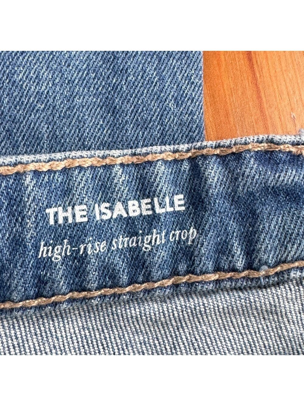 AG Adriano Goldschmied the Isabelle high rise straight cropped jeans size 27r - Picture 10 of 14